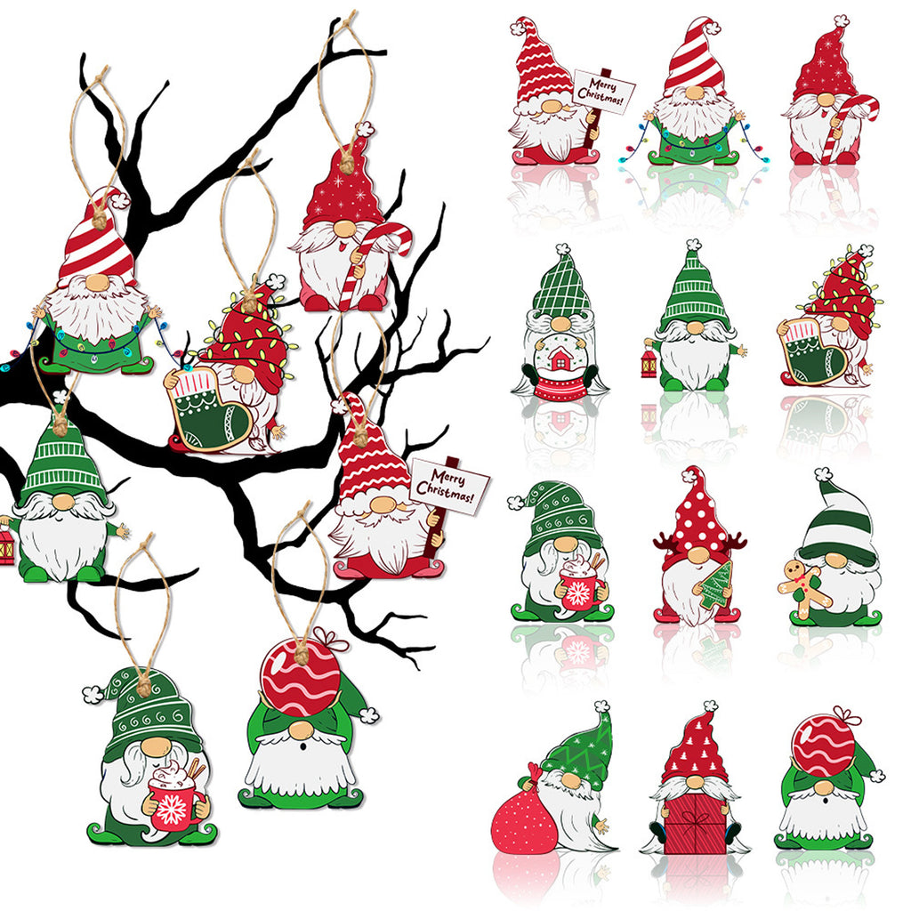 Twelve Santa Claus Christmas Small Hanging Decorations