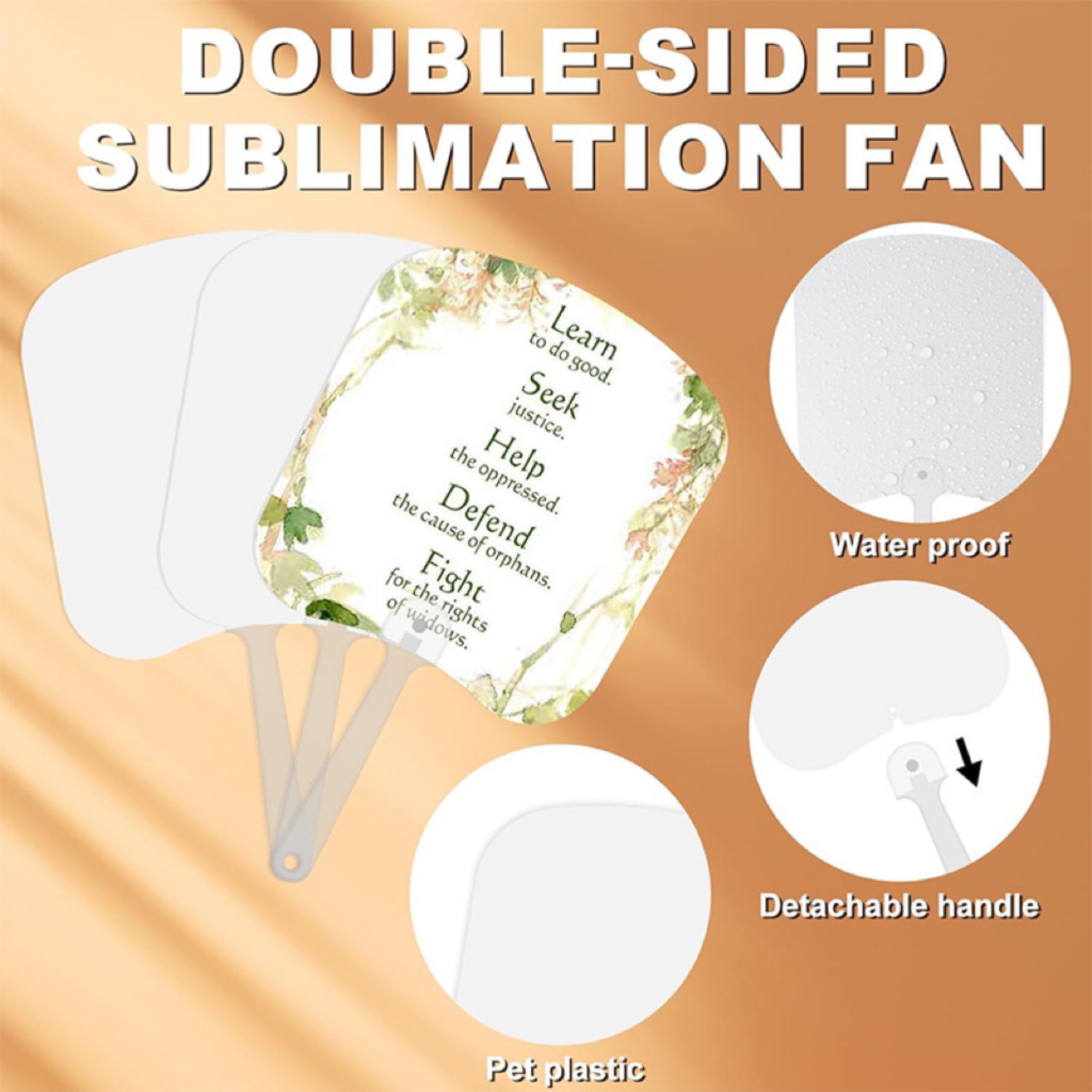Custom PET Blank Fan