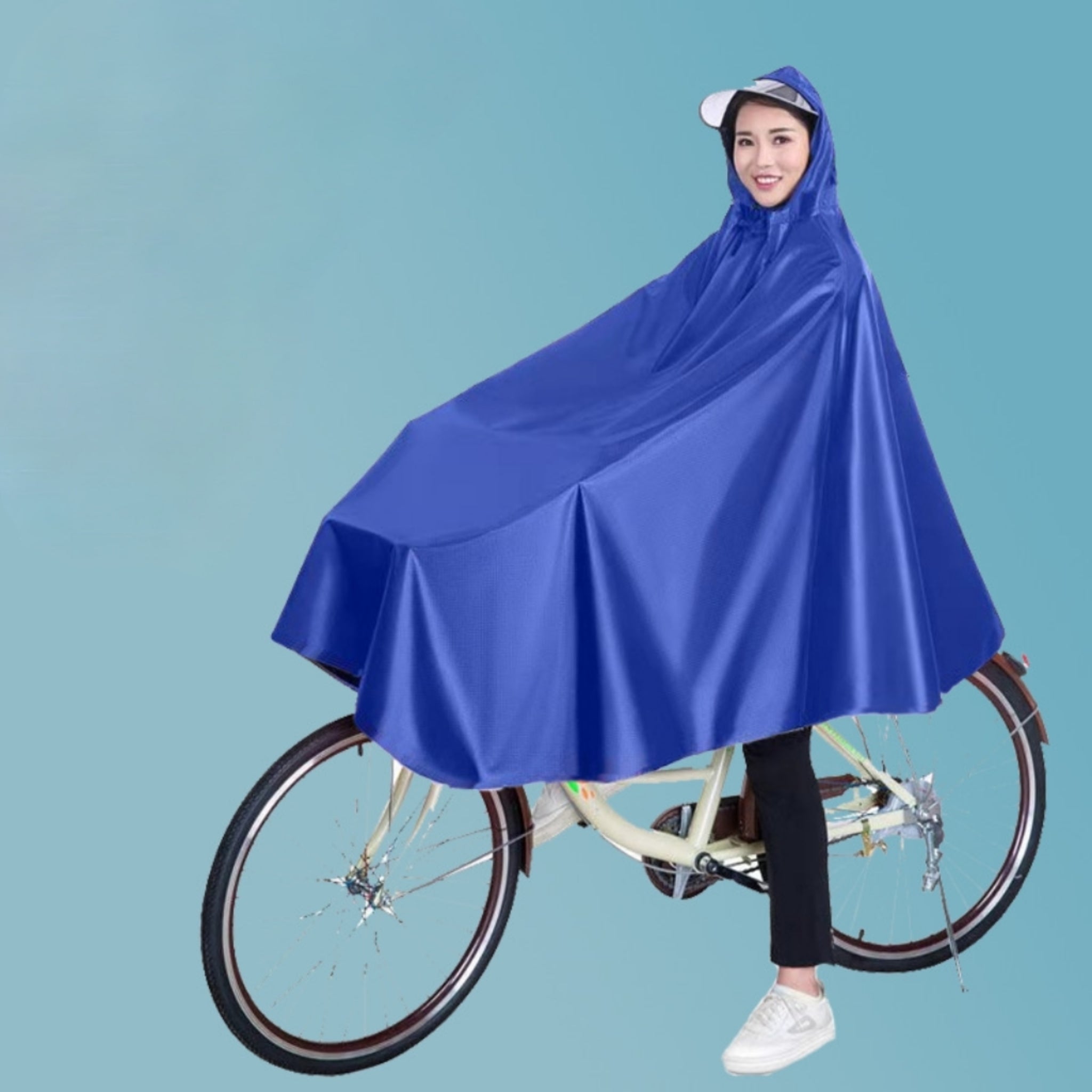 Waterproof Bike Poncho Adult Heavy Duty Anti Storm Ebike