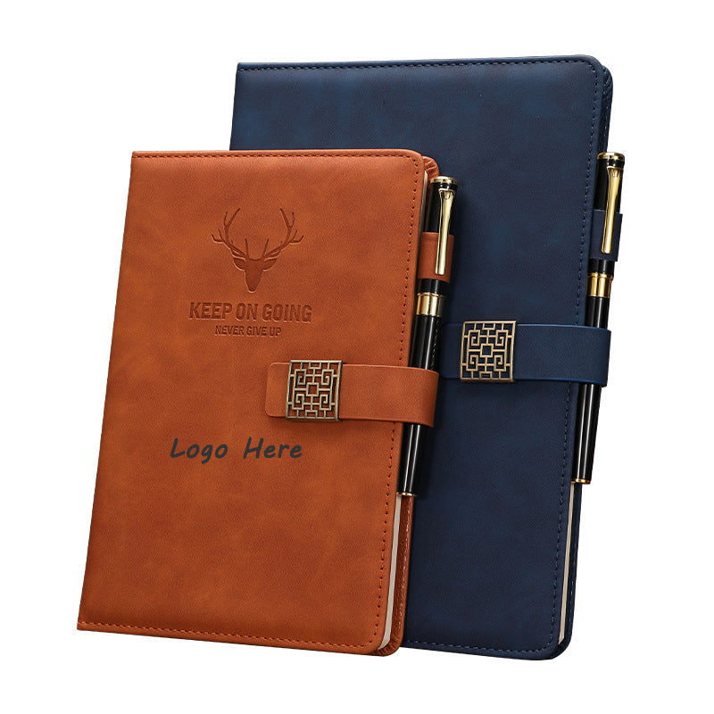 Deer Head Design Pu Leather Hardcover Notebook