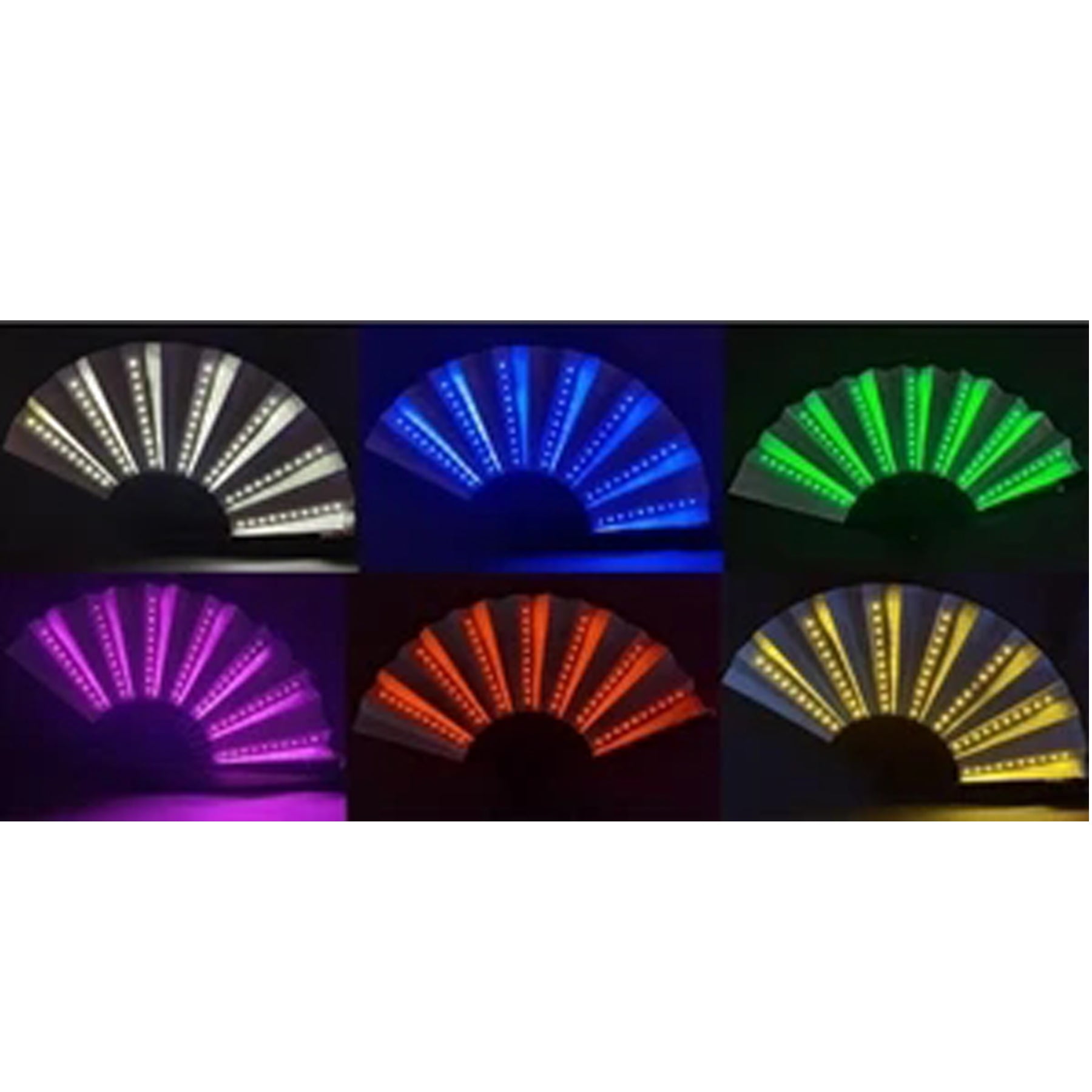 LED Folding Performance Color Night Light Fan