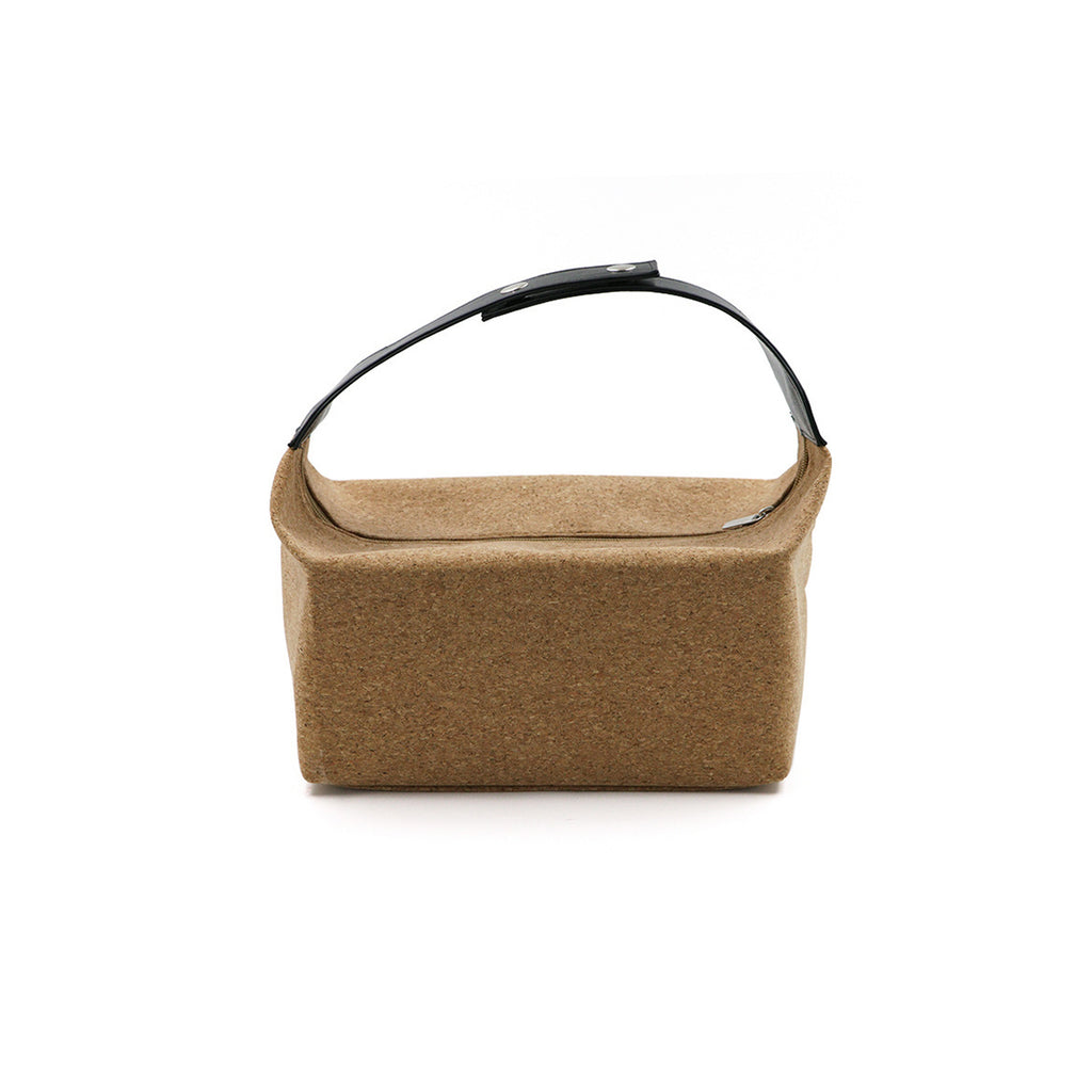 Open-Compartment Wood Grain Leather Tote