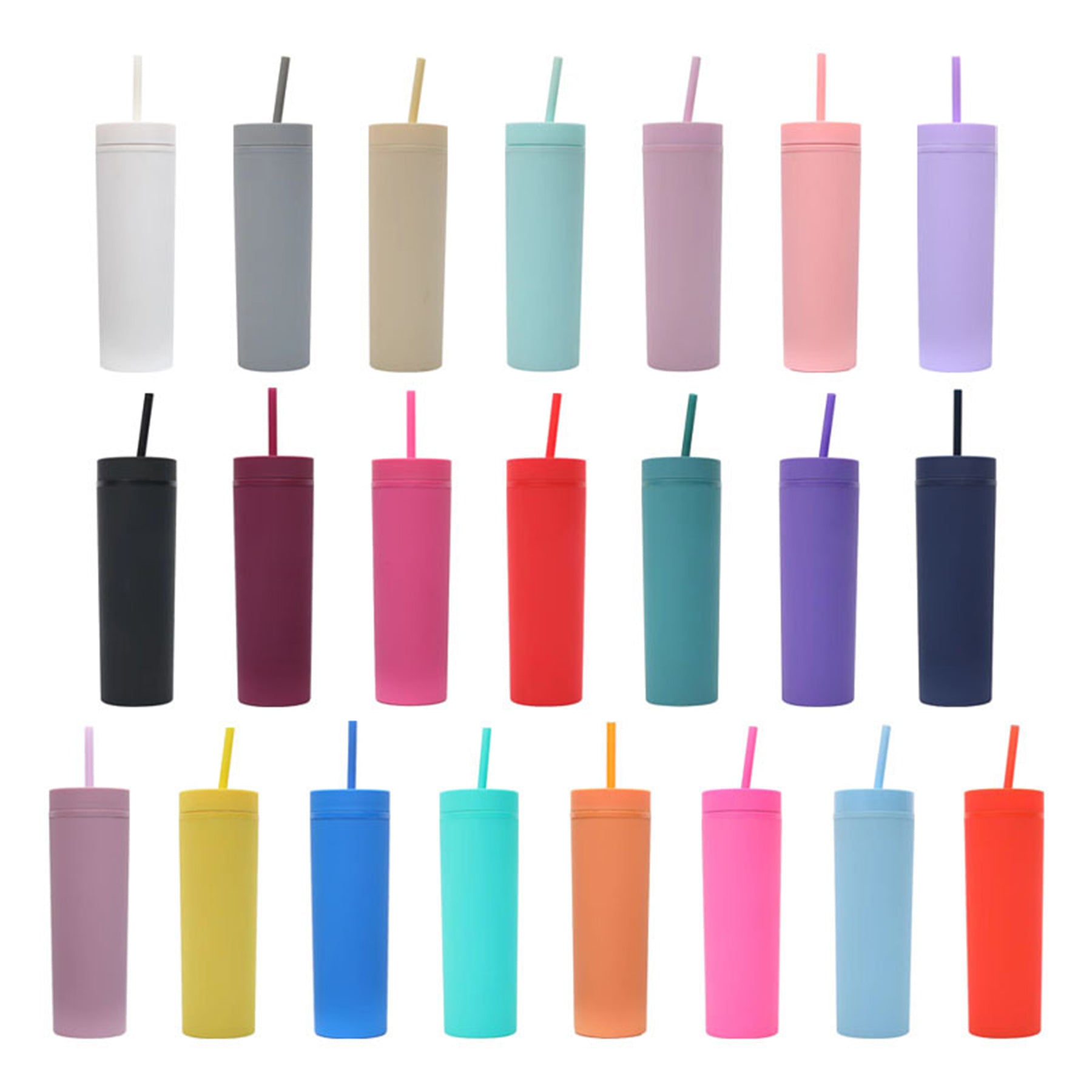 16oz Frosted Double Layer Plastic Cup