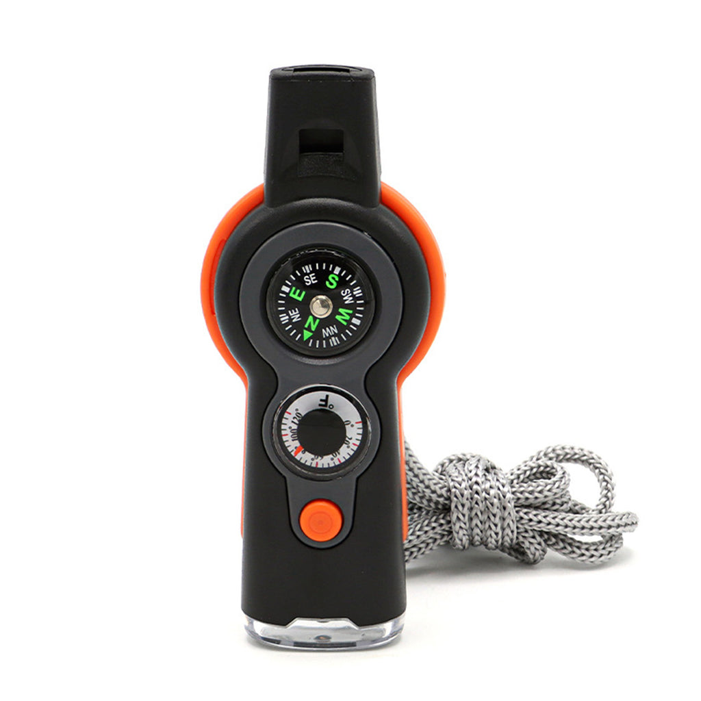7-In-1 Multifunctional Survival Whistle Compass Thermometer