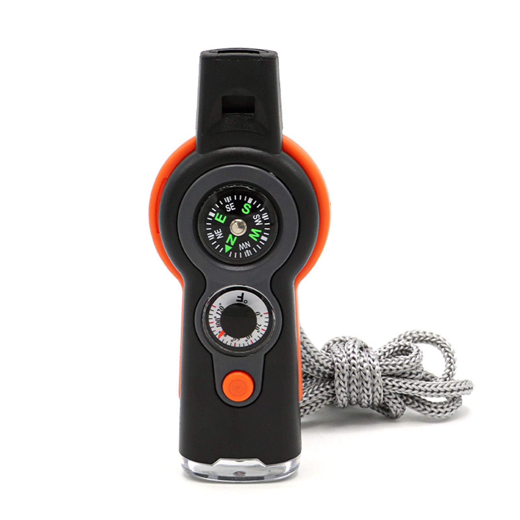 7-In-1 Multifunctional Survival Whistle Compass Thermometer