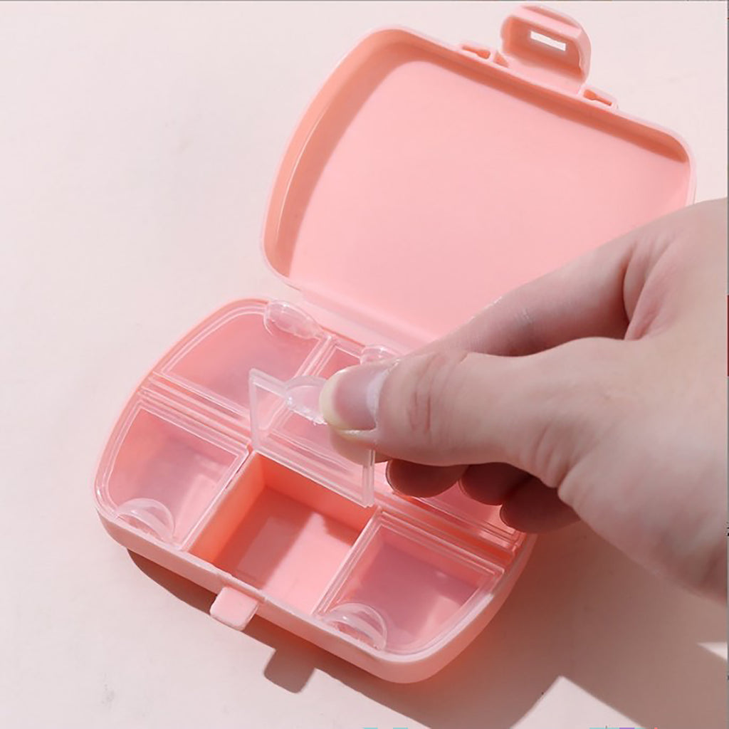 6-Compartment Portable Pill Organizer