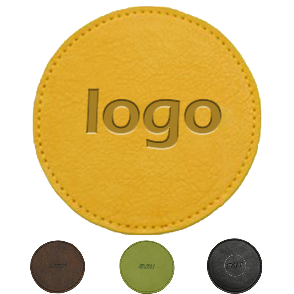 Round Insulated Leather Coaster