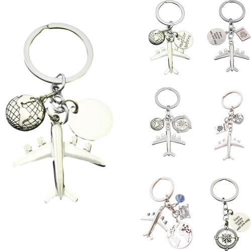 Airplane Travel - themed Keychain Pendant