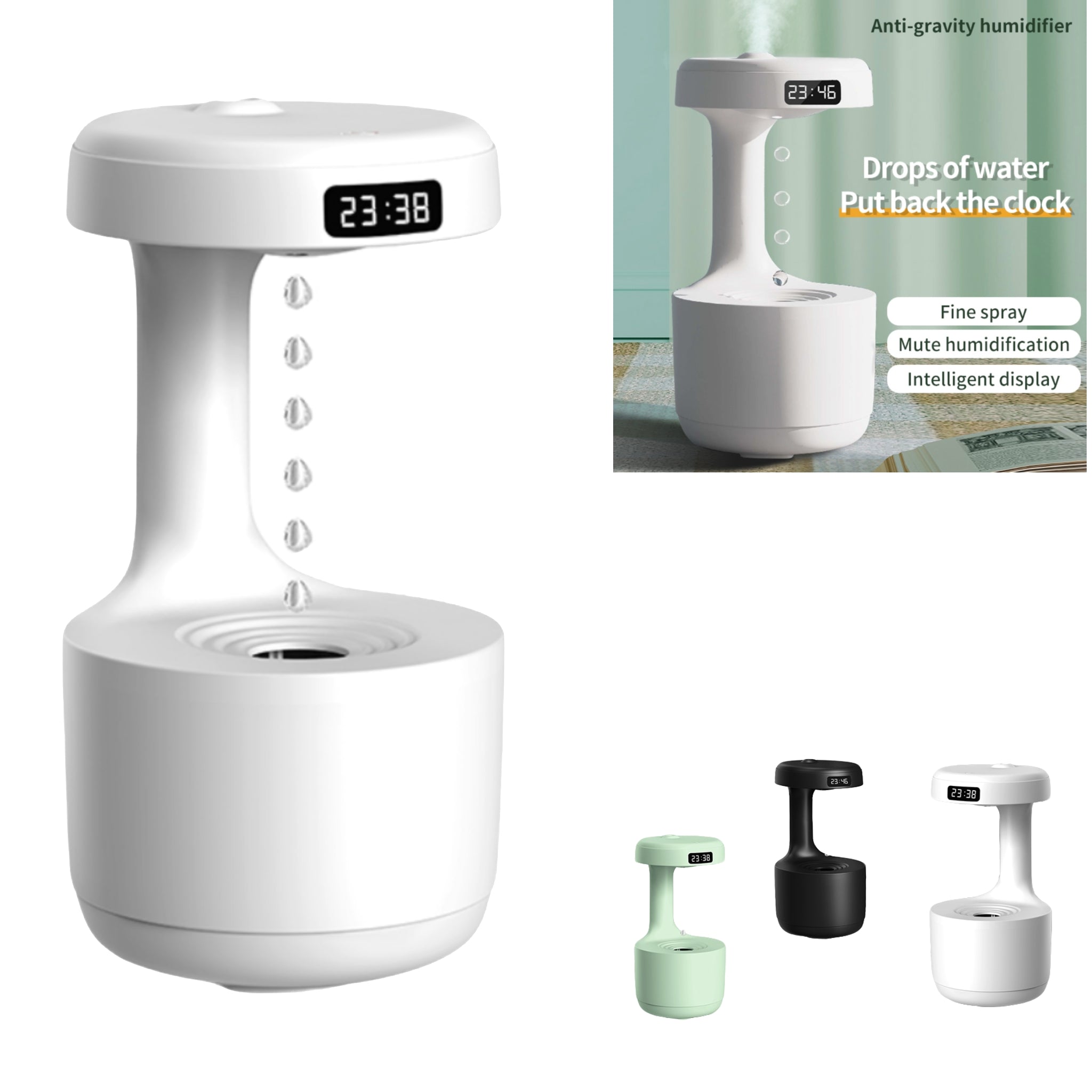 27Oz Reverse Flow Humidifier For Bedside Night Use