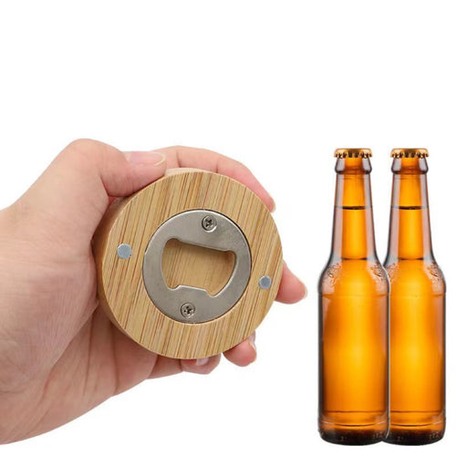 Bamboo Magnetic Bottle Opener