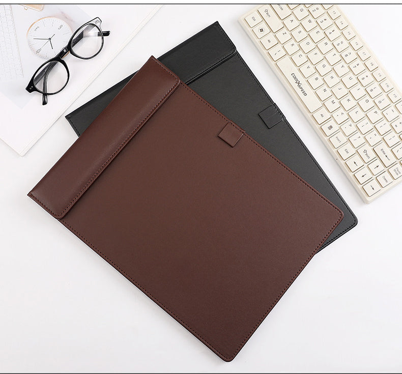 A4 Pu Leather Magnetic Clipboard