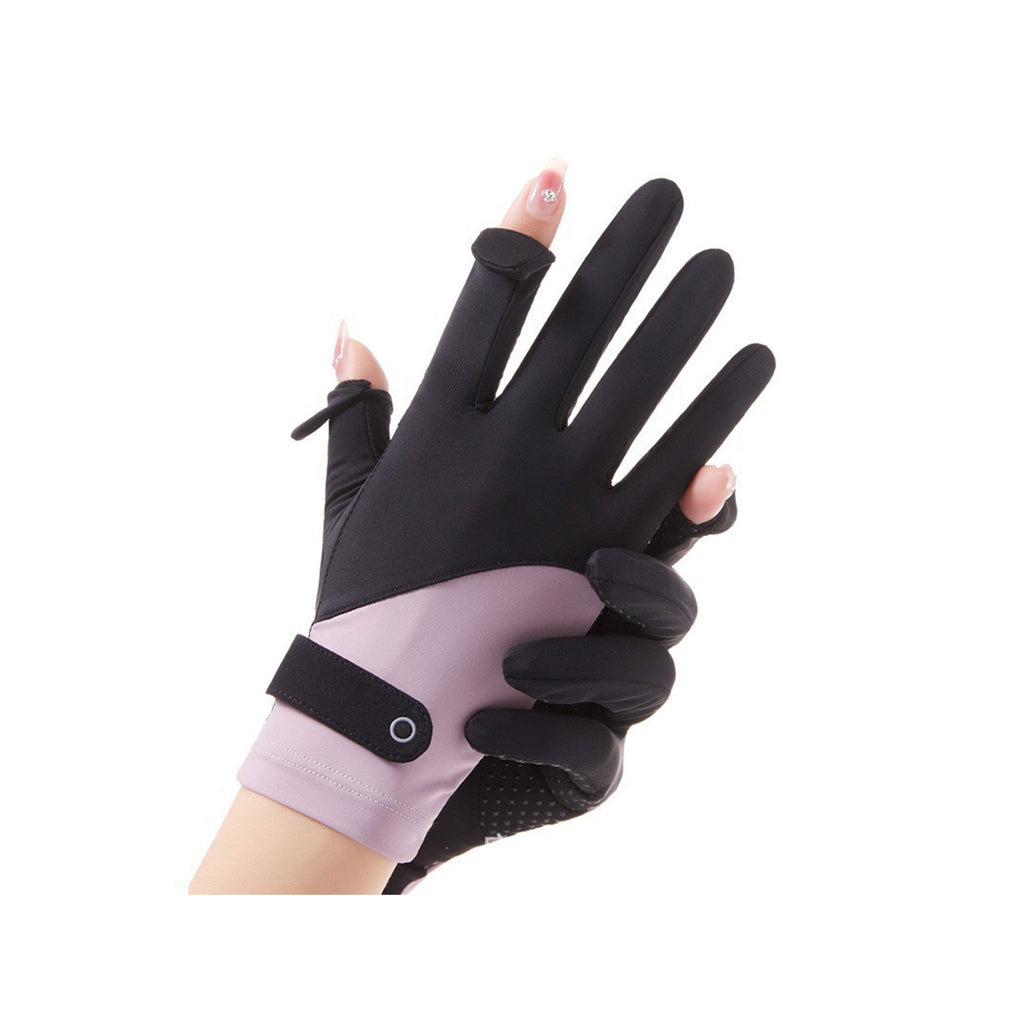 Summer Outdoor Ice Silk Sunscreen Cycling Gloves