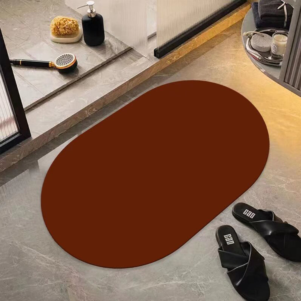 Solid Color Absorbent Bathroom Floor Mat