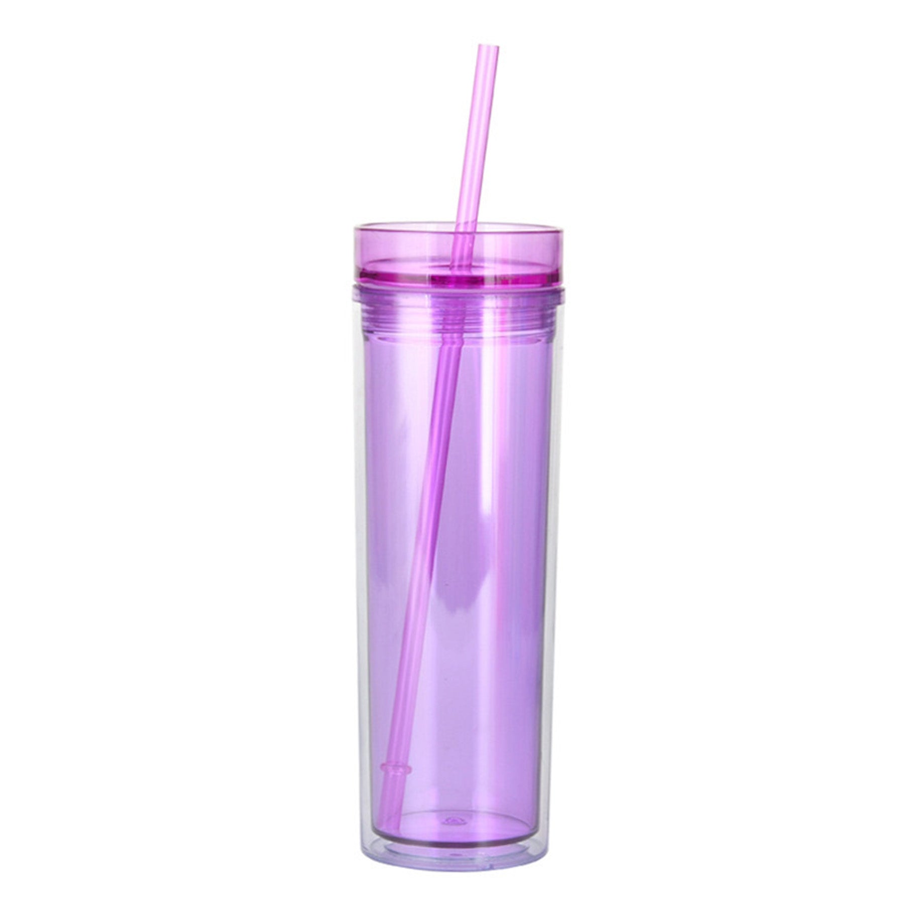 Double Layer Acrylic Transparent Straw Cup