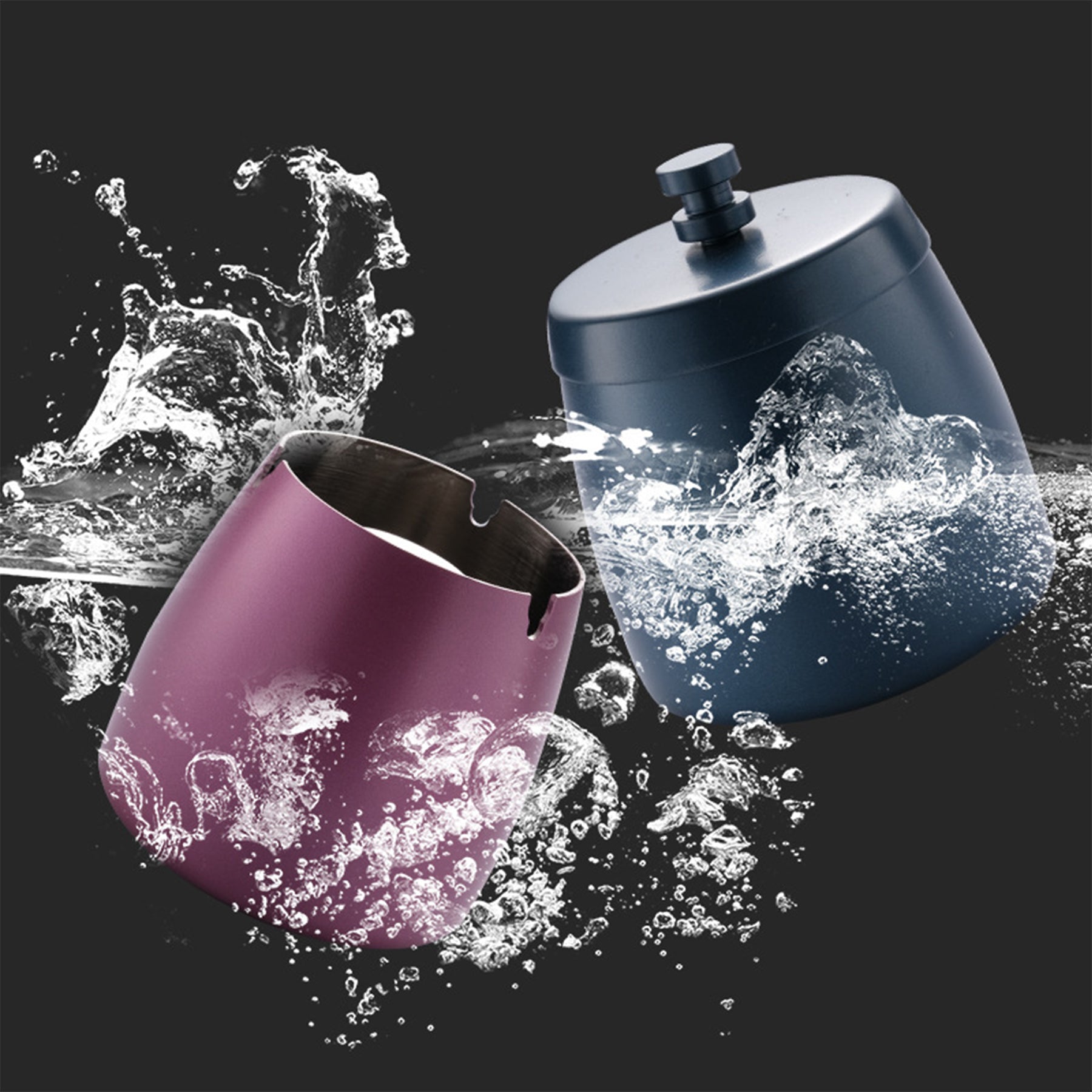 Smokeless Odorless Windproof Ashtrays With Lid