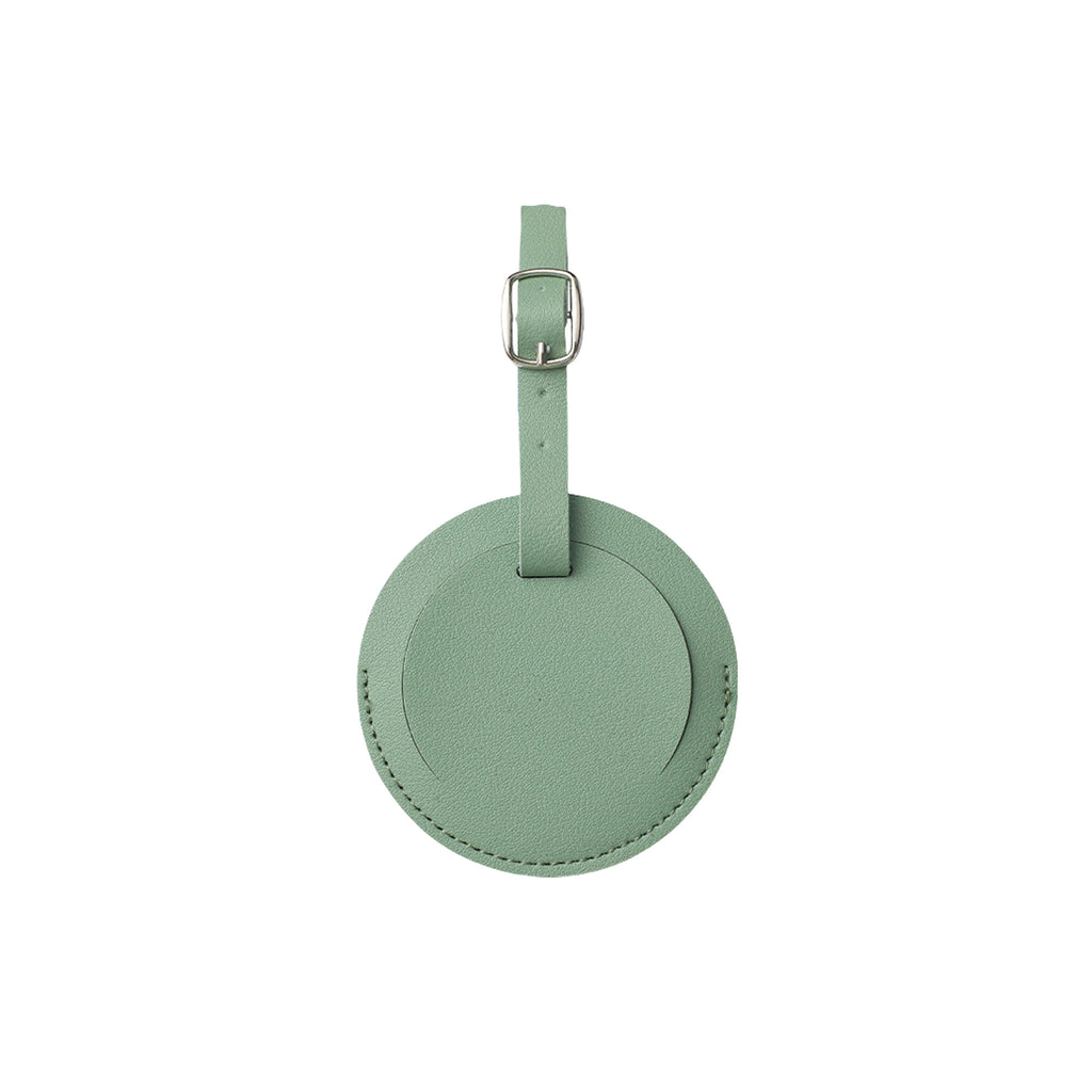 Premium Faux Leather Round Baggage ID Tag