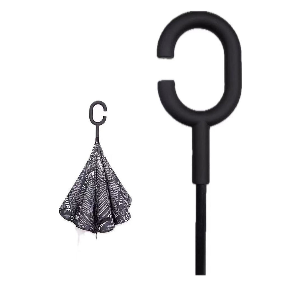 Inverted Reverse Umbrella With C-Shaped Handle