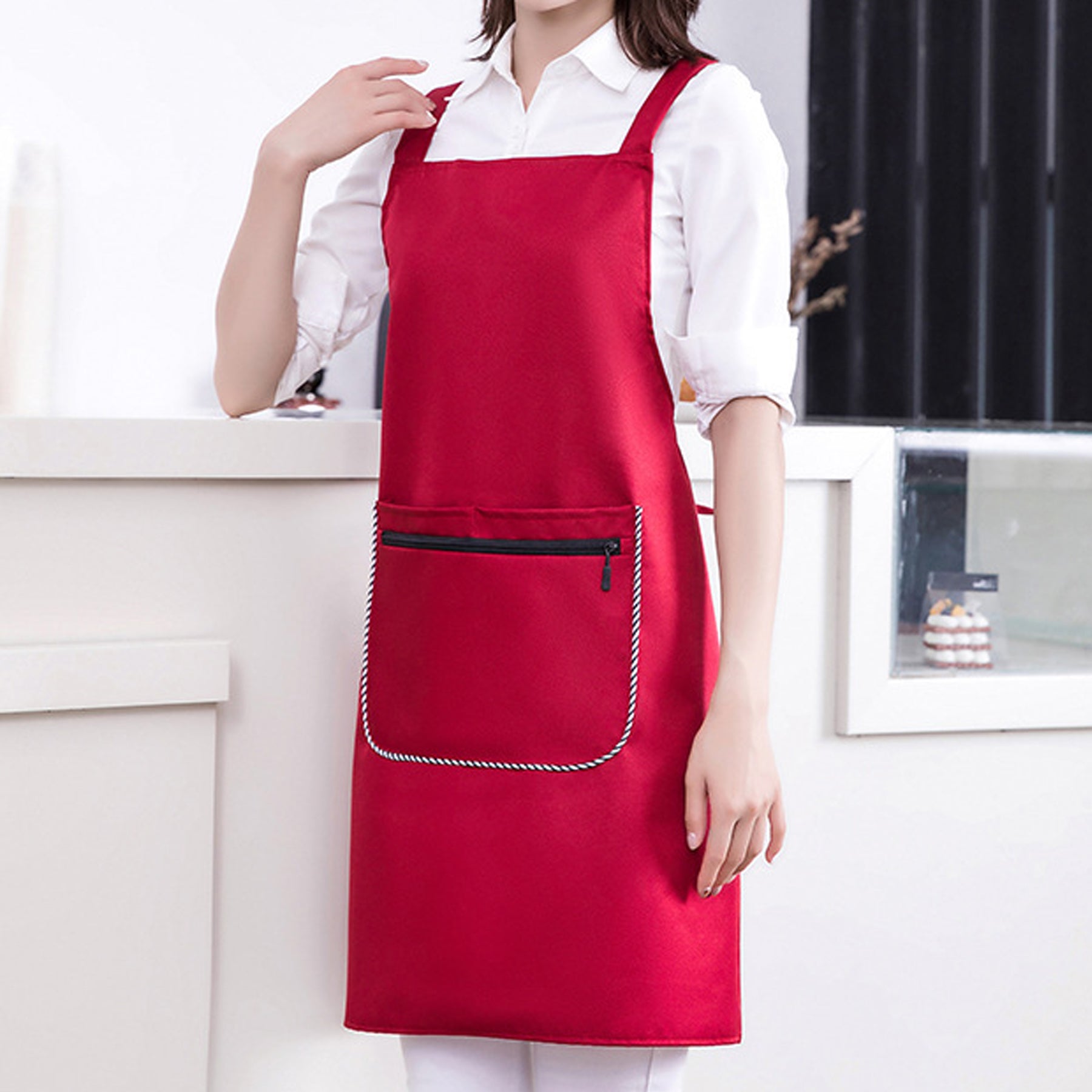 Solid Color Kitchen Apron
