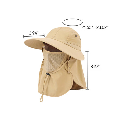 Adjustable Mesh Face Shield Sun Protection Hat
