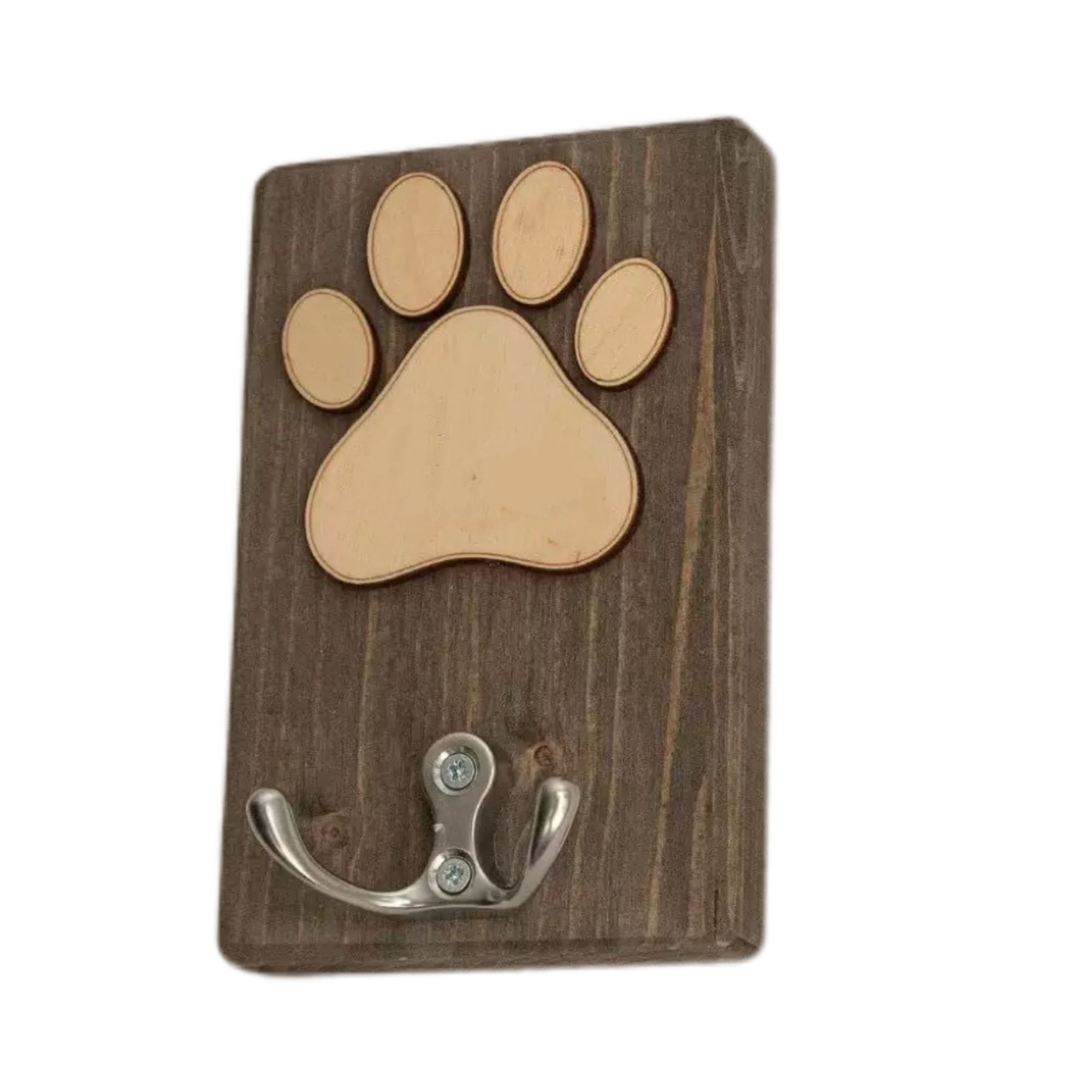 Dog Paw Printed Wooden Wall Hook