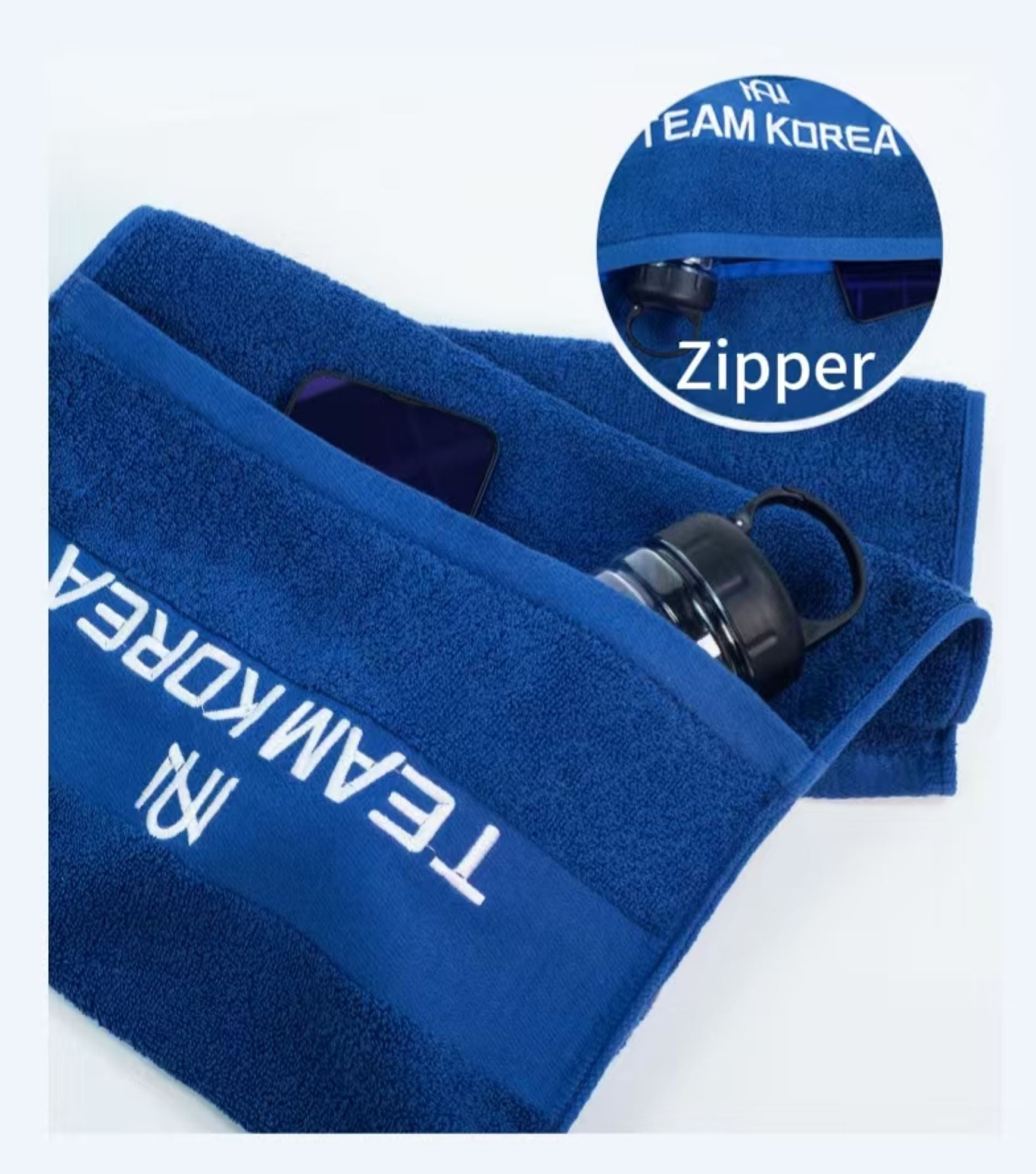 Pure Cotton Zippered Sports Towel