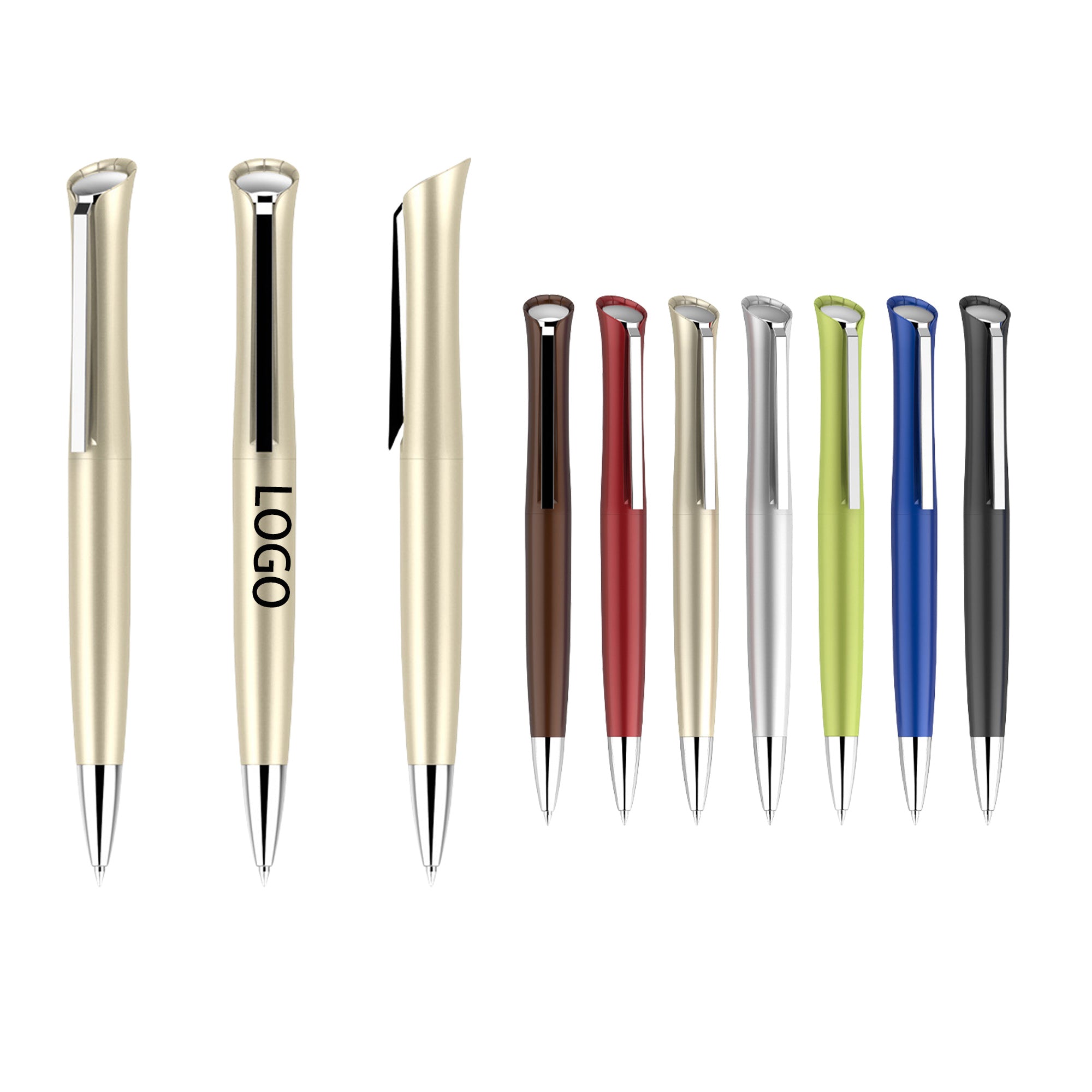 Twist-Action Easy Ballpoint Pen with Clip