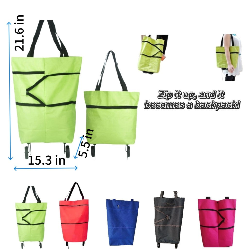 Retractable Tote Cart For Supermarket Shopping