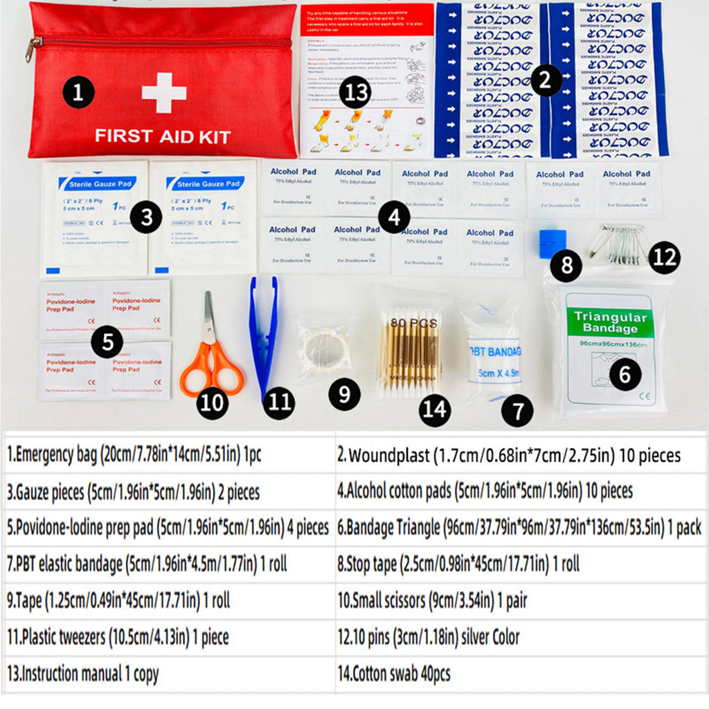 14 Pcs Pocket First Aid Kit