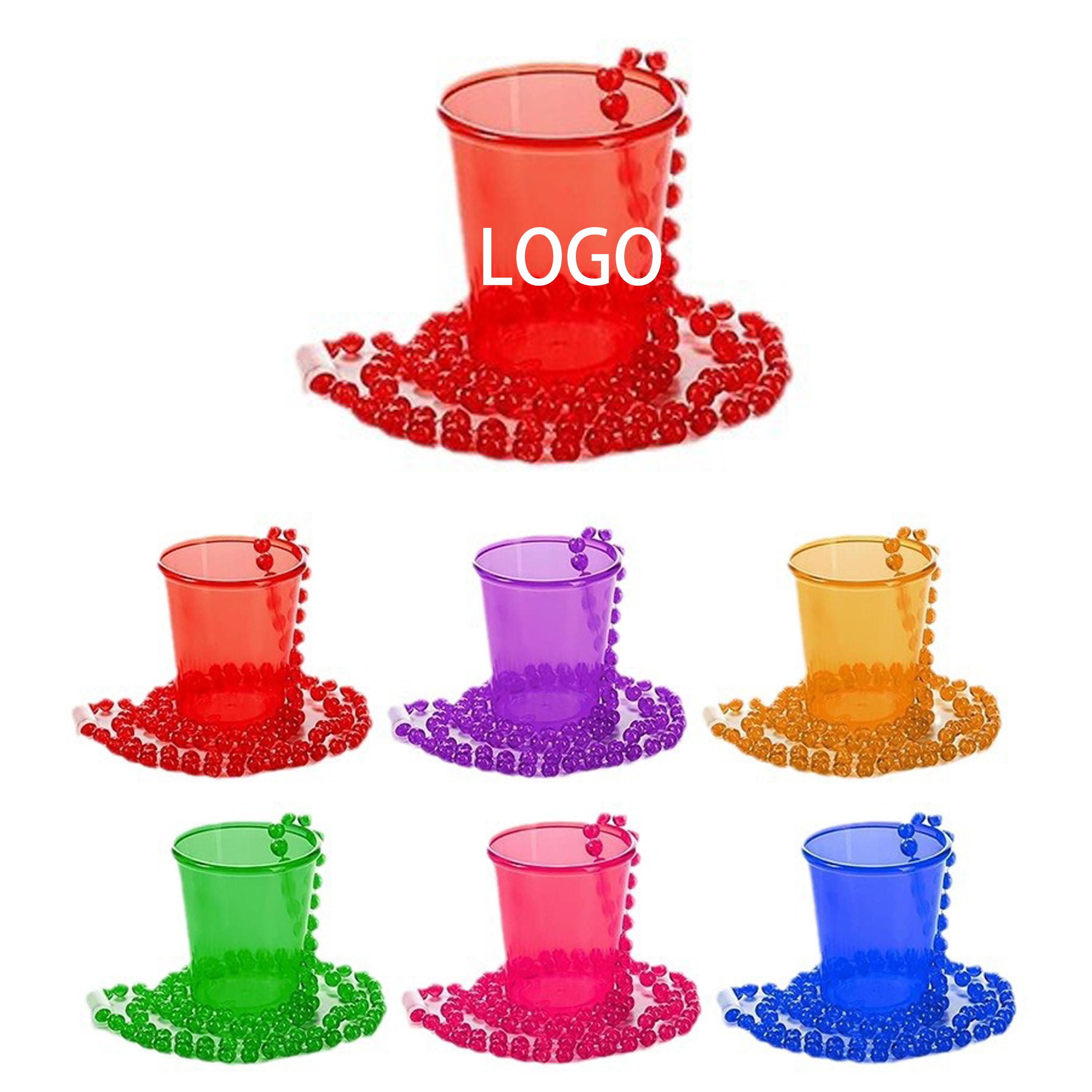 Prom Party Plastic Beaded Chain Spirits Cups