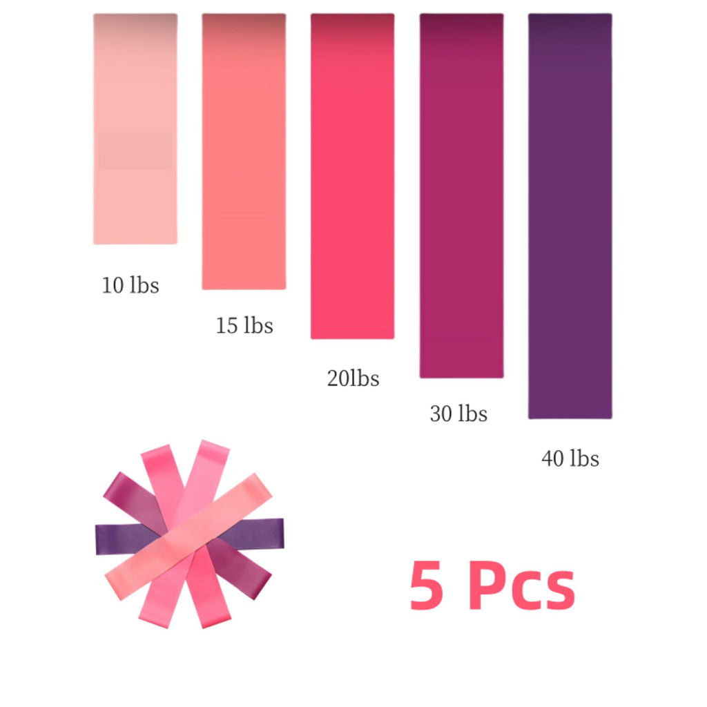 Five - Piece Set Of Yoga Resistance Bands