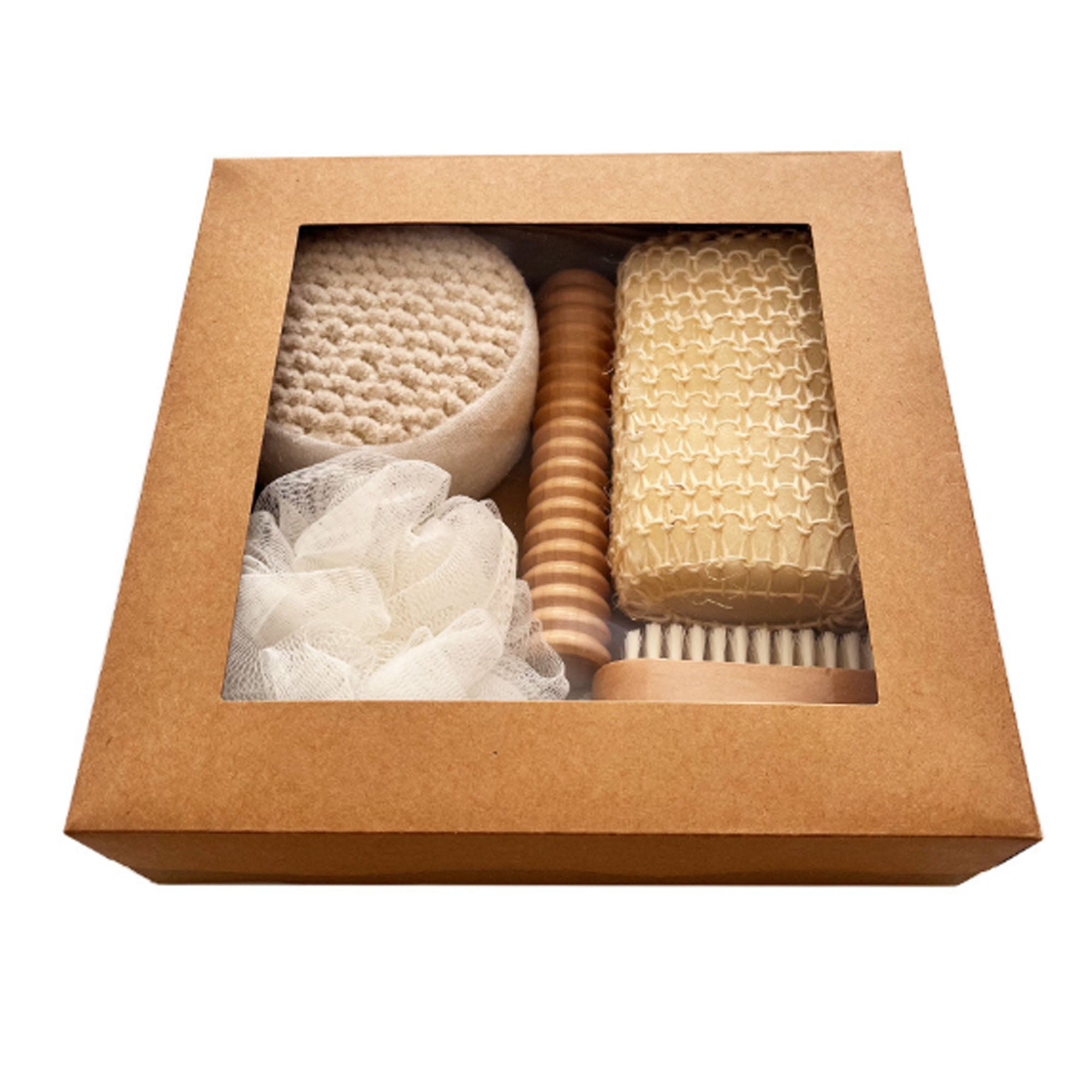 Natural Bath 6 Piece Set Spa Home Body Care Kit