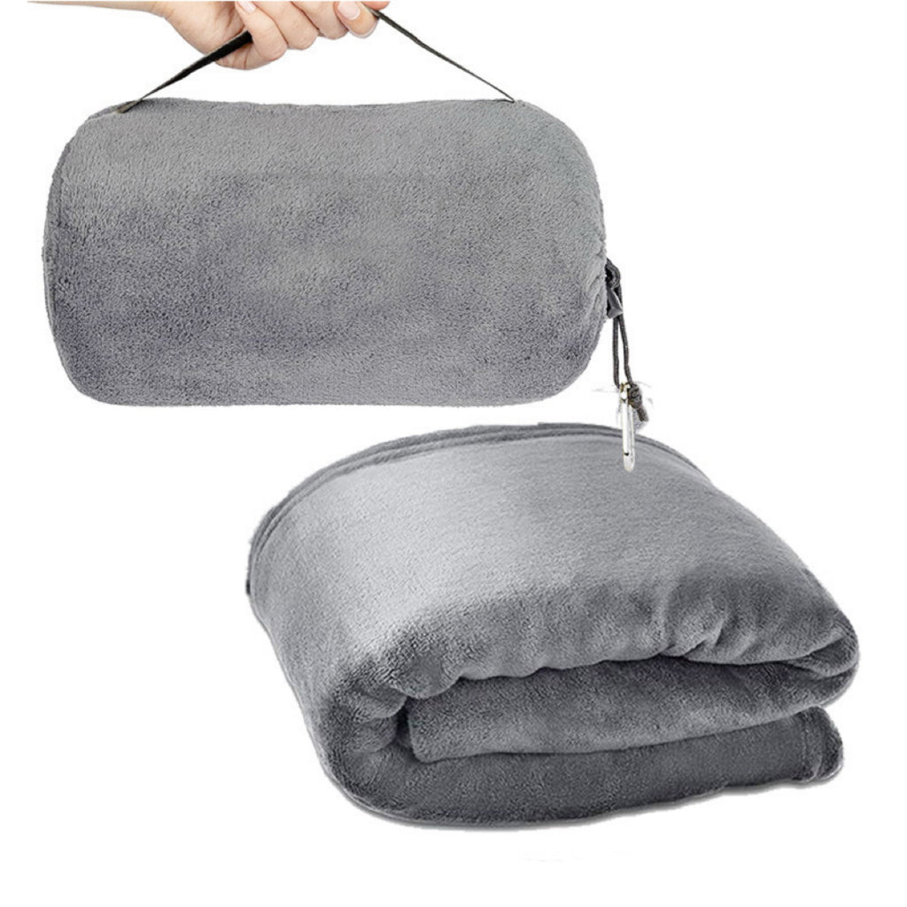2-in-1 Flannel Travel Blanket