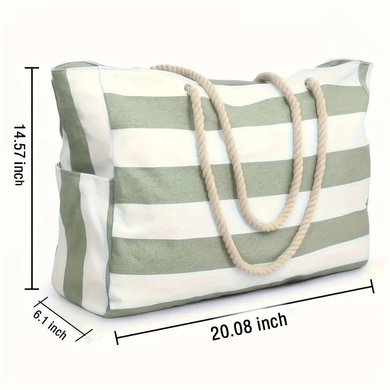 Waterproof Beach Tote Bag with Zipper