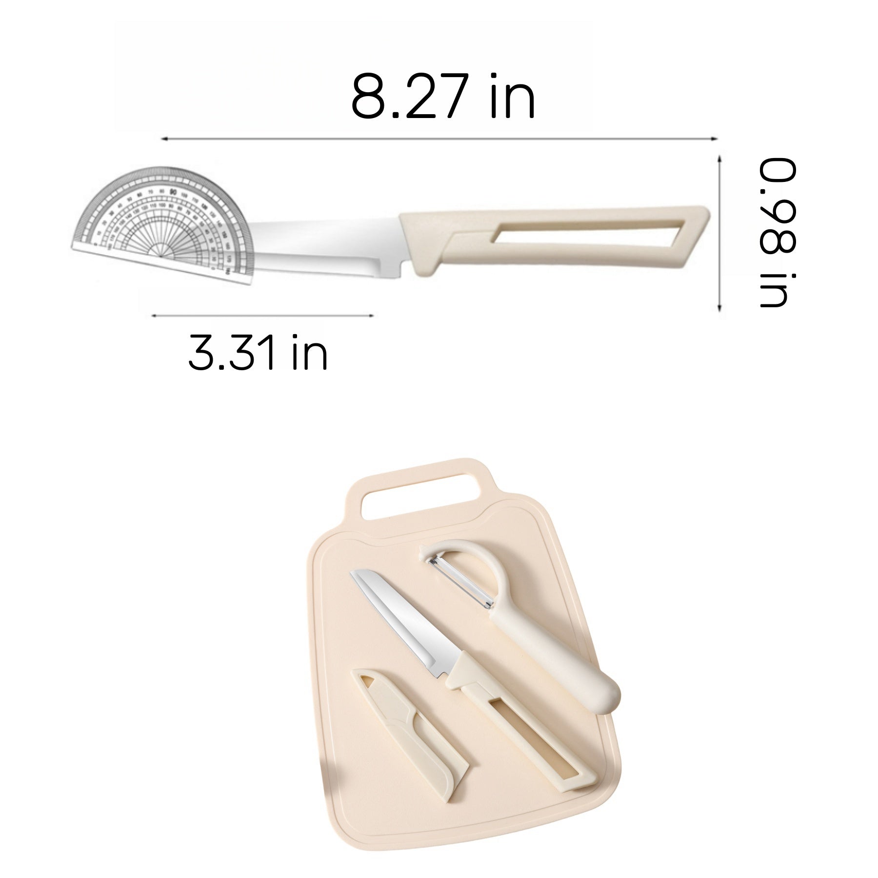 Portable Three-piece Cutting Board Set