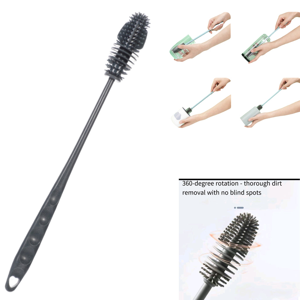 Silicone Long Handle Bottle Brush Cleans Corners