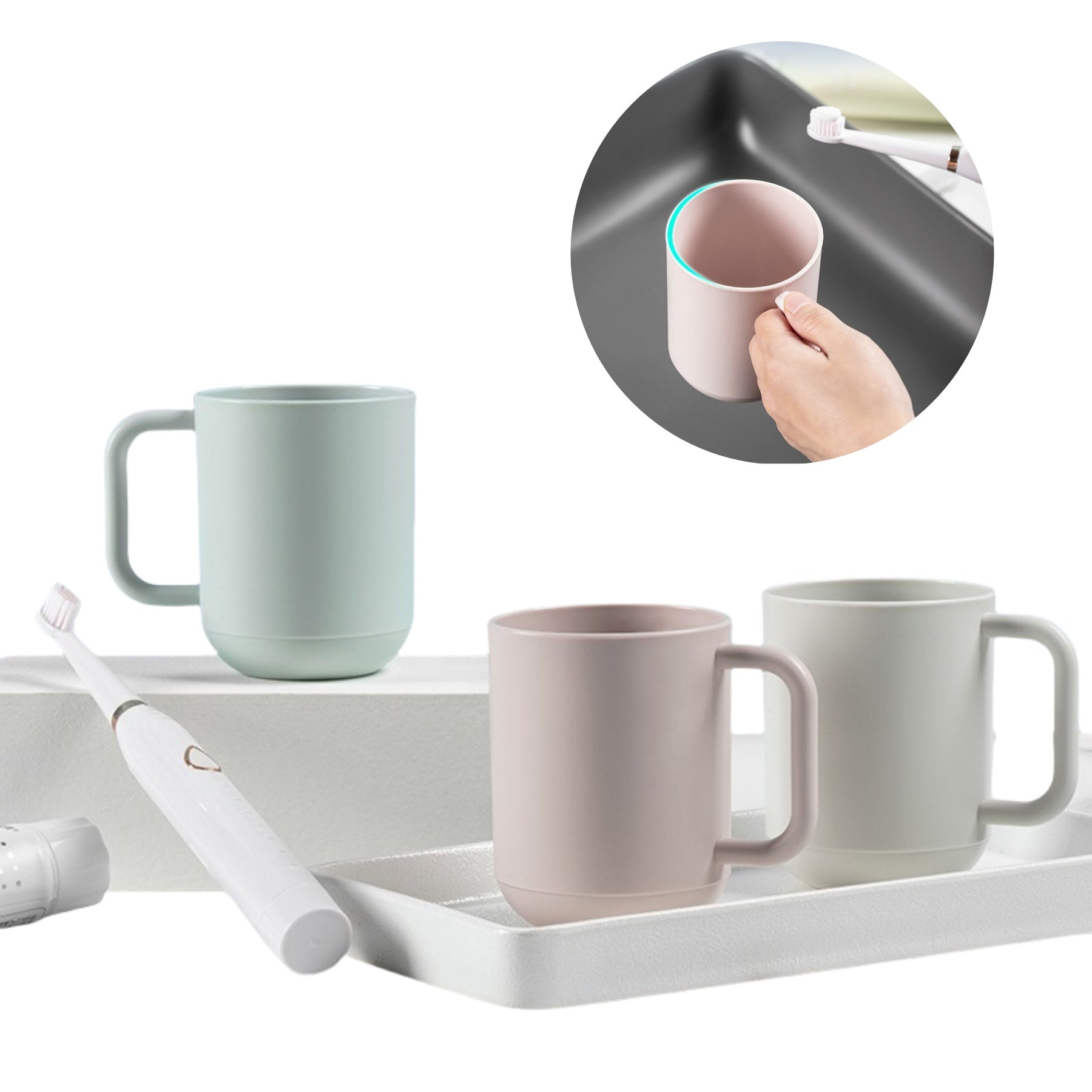 Simple Household Mouthwash Cup With Handle
