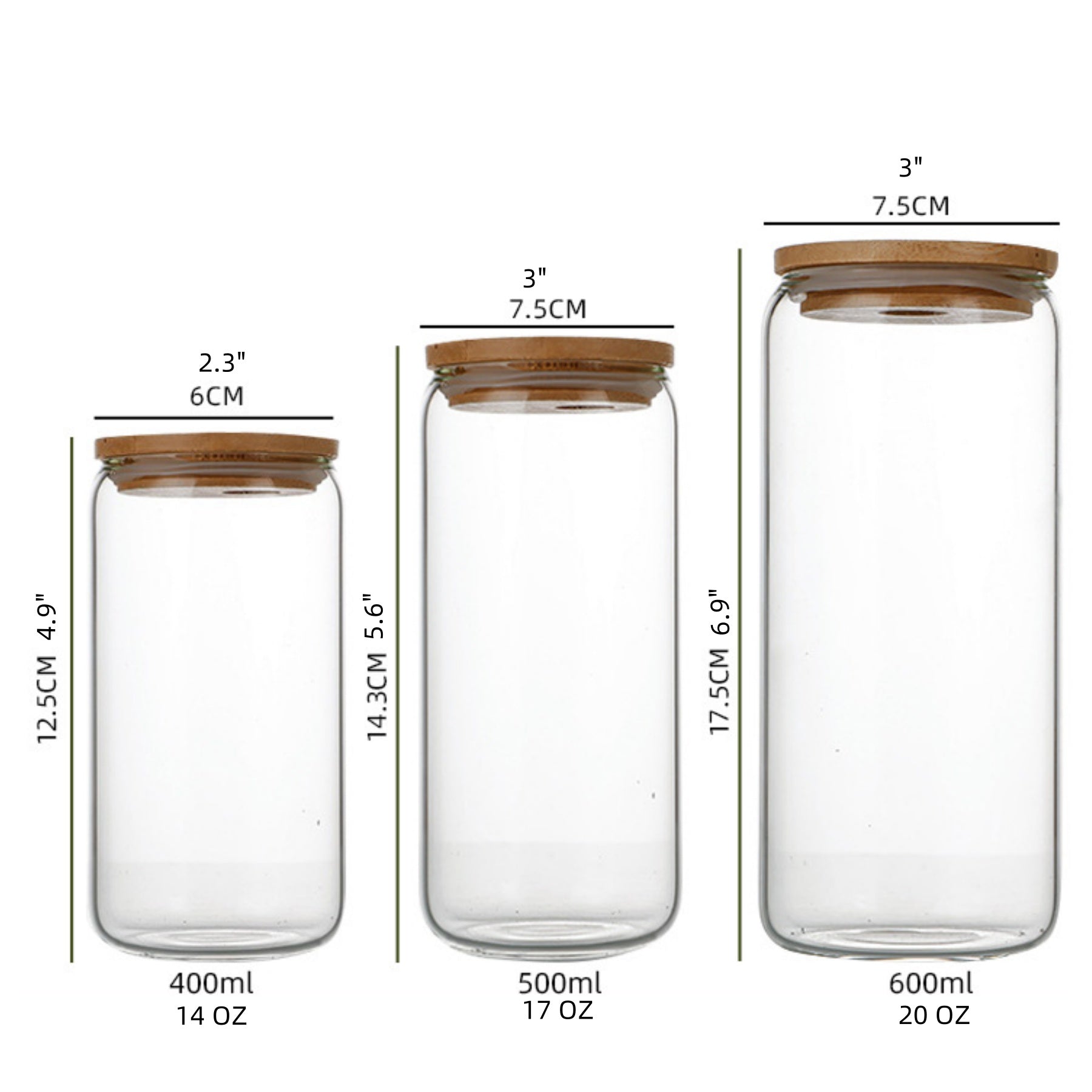 Drinking Glasses with Bamboo Lids and Glass Straw