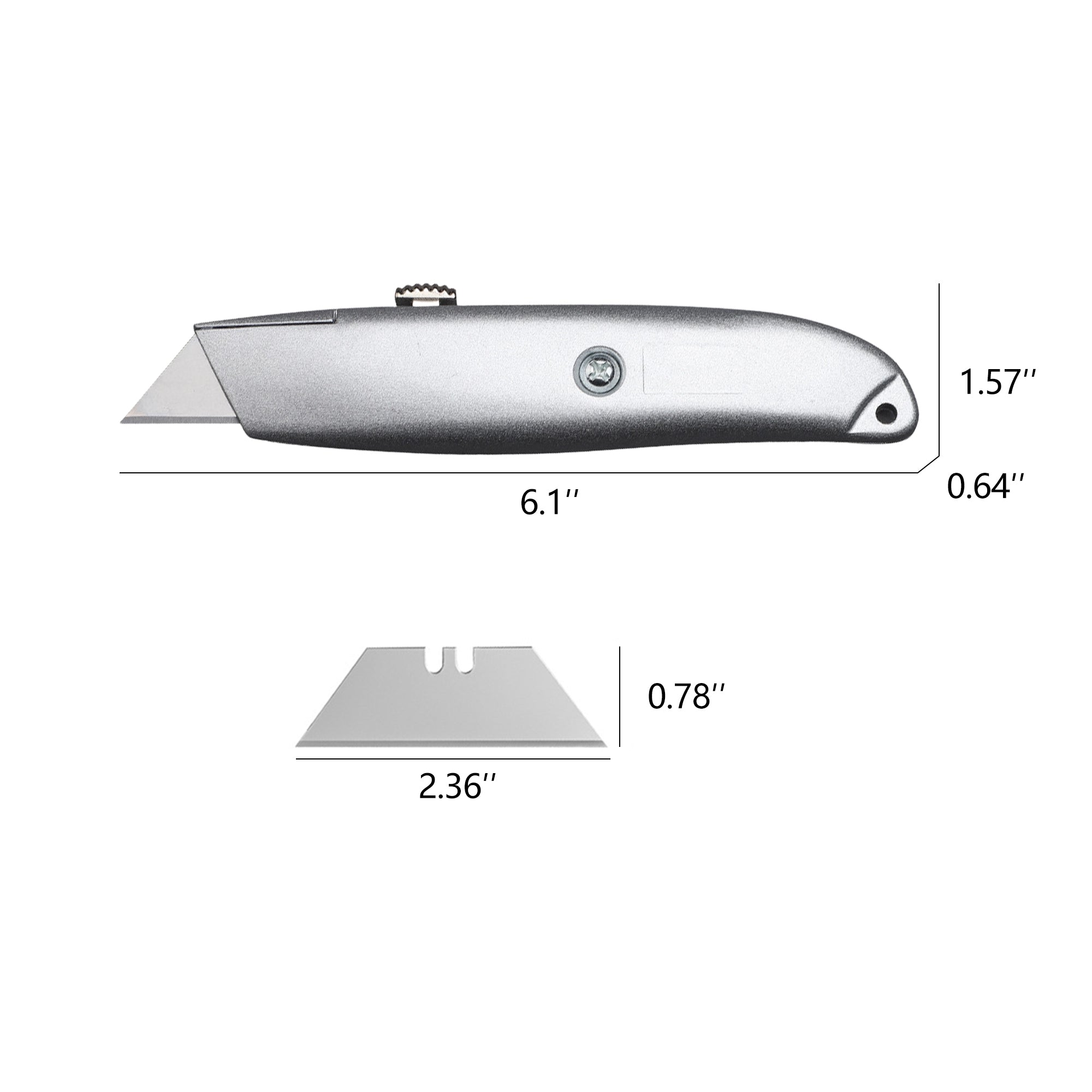 Retractable Utility Knife Aluminum Alloy Heavy Box Cutter