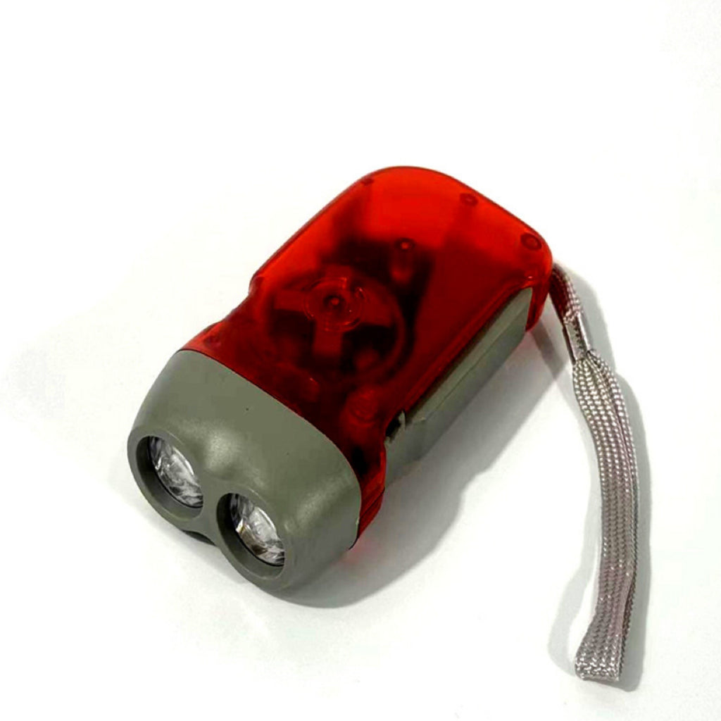 Plastic LED Hand Press Flashlight