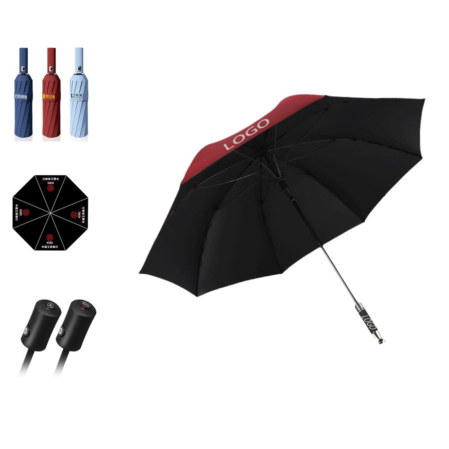 Folding Sun Umbrella for Dual Purposes