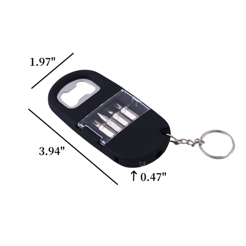 3-in-1 Screwdriver Keychain with Bottle Opener and Flashlight