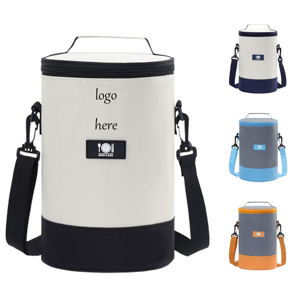 Cylindrical Coloring Strap Shoulder Strap Thermal Bag