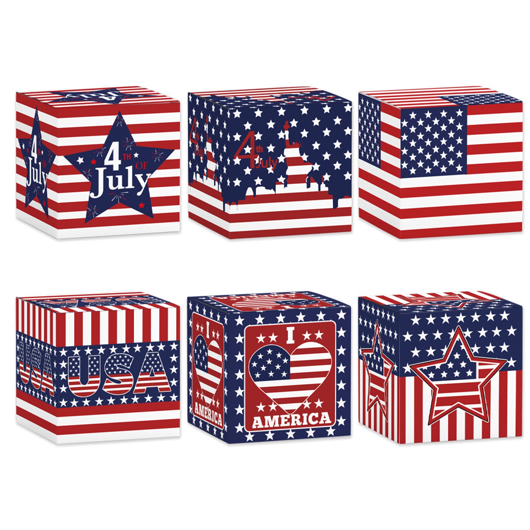American Independence Day Dimensional Paper Box