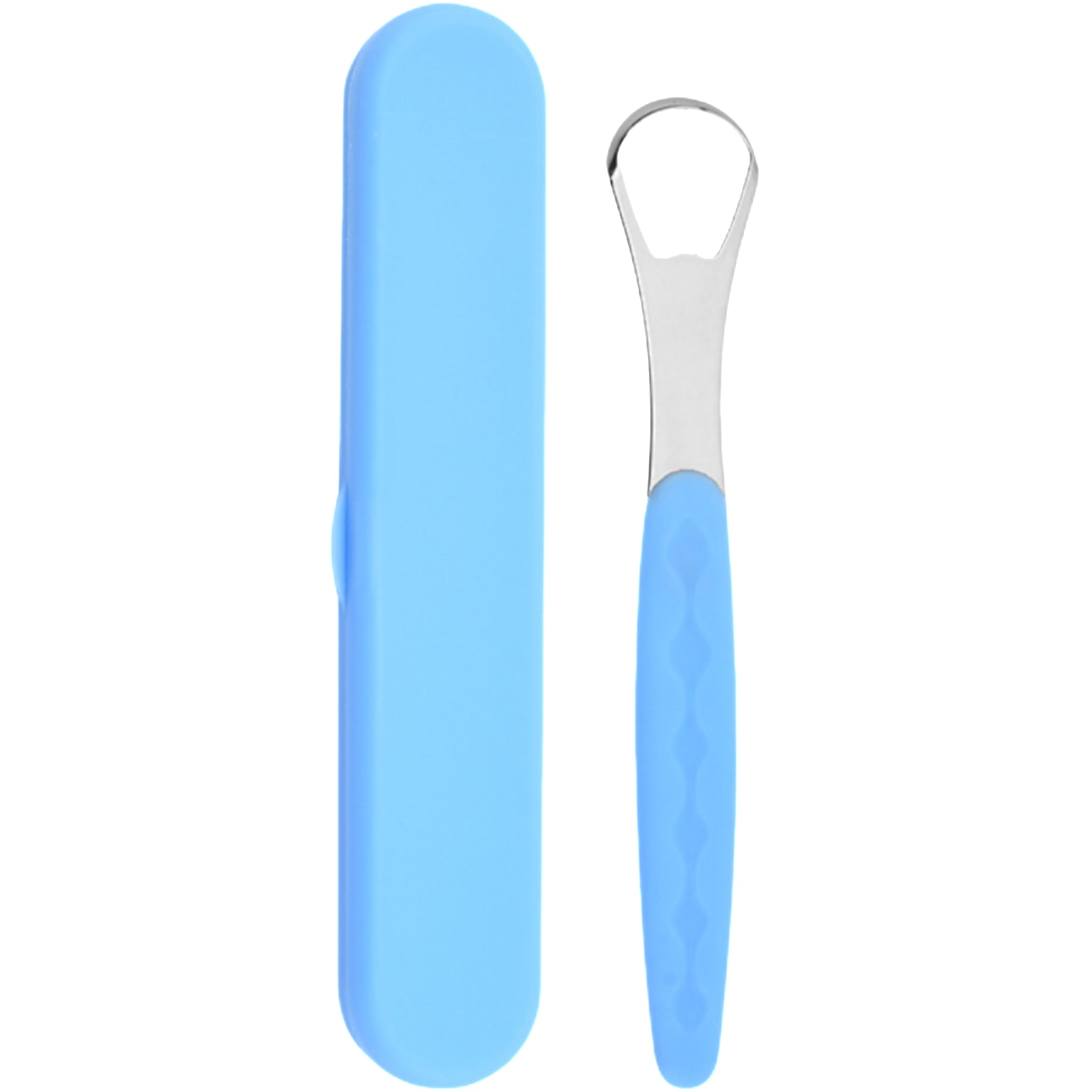 Stainless Steel Tongue Scraper with PP Grip For Oral Care