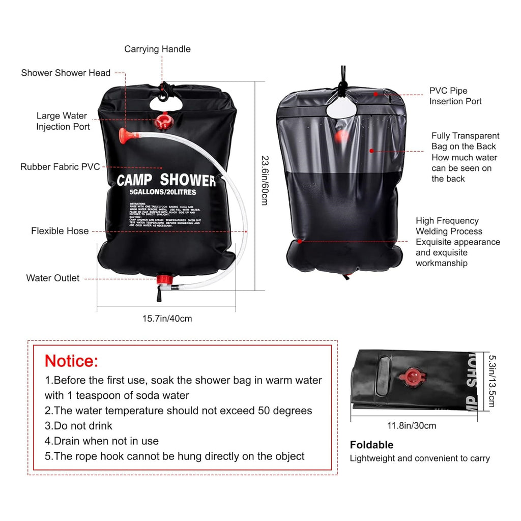 Solar Portable Shower Bag