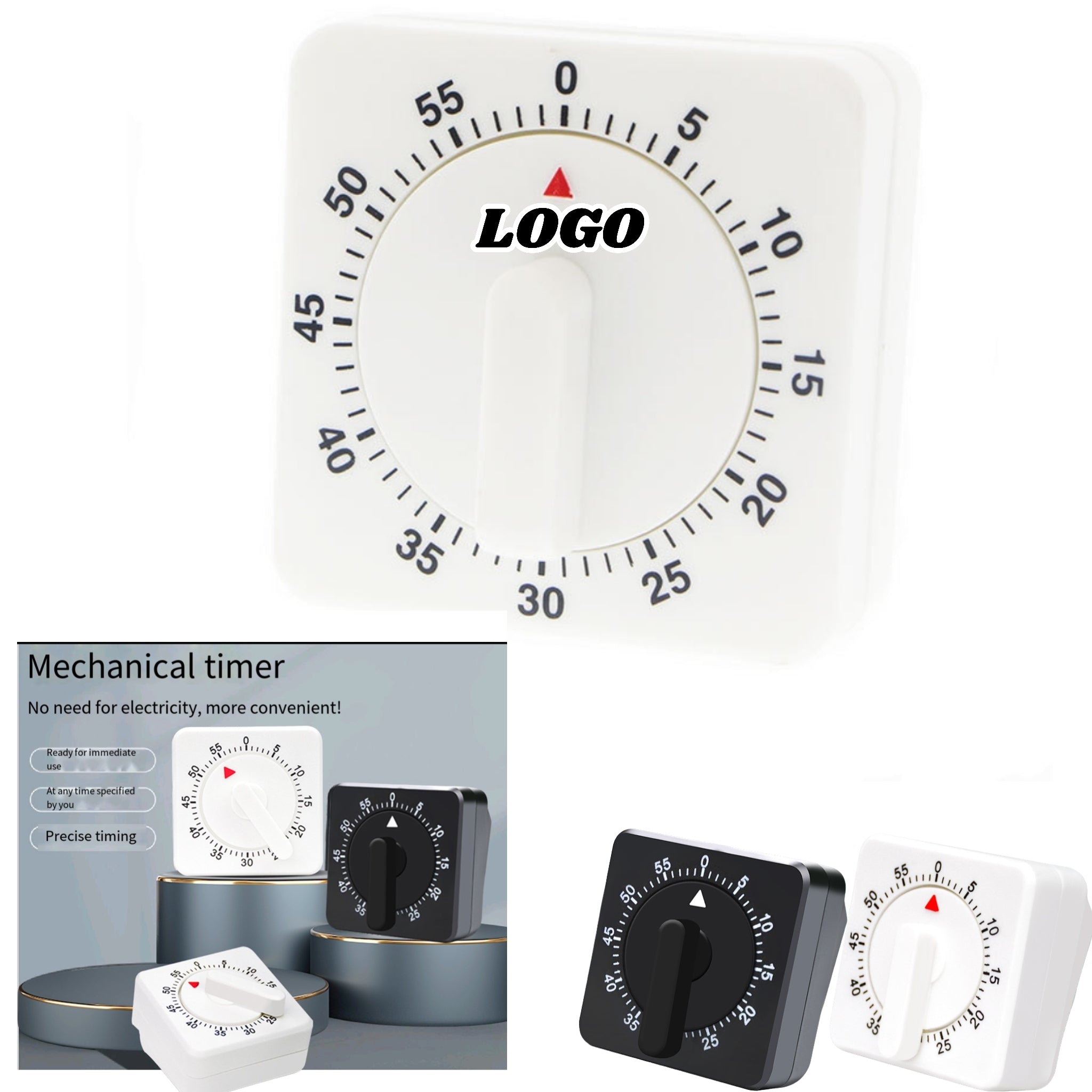 60Min Mechanical Multi - Scene Timer For ADHD Focus