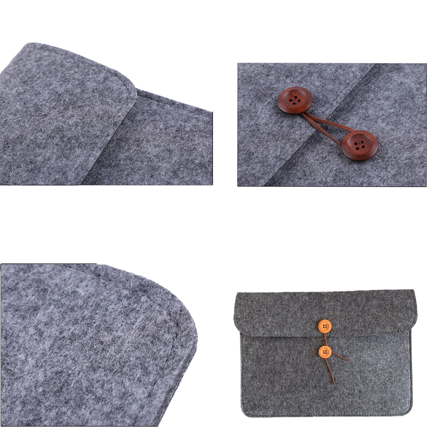 Felt Button File Folders