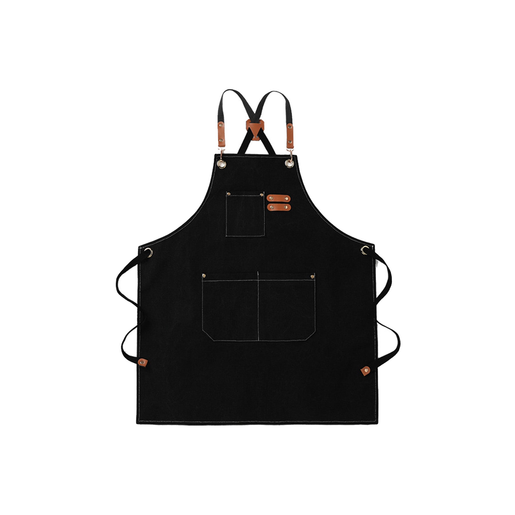 Durable Canvas Apron With Adjustable Straps And Pockets