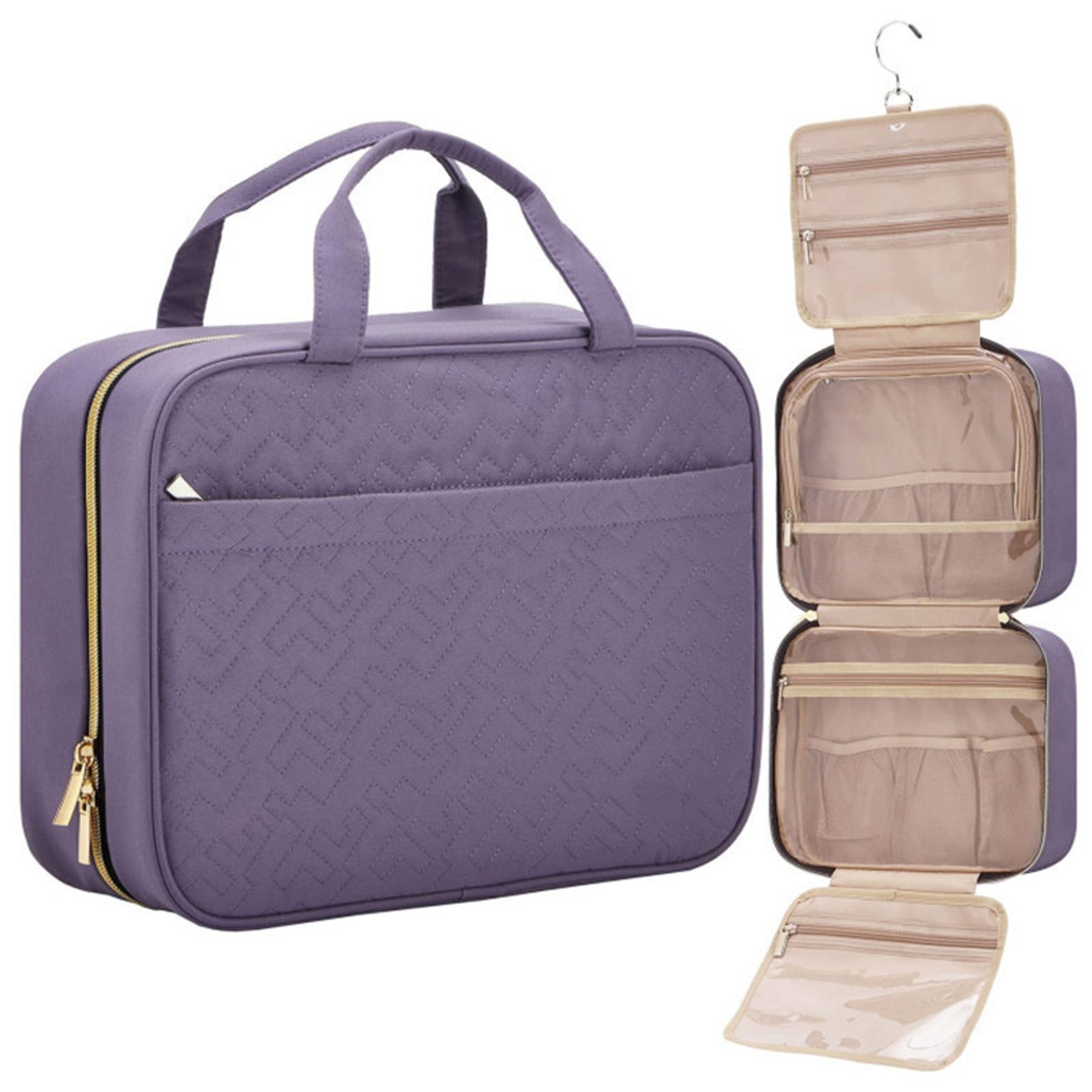 Travel Toiletry Bag with Hanging Hook Waterproof Makeup