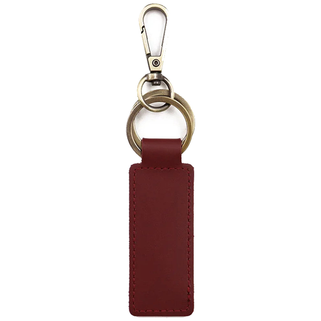 Double Loop Leather Keychain